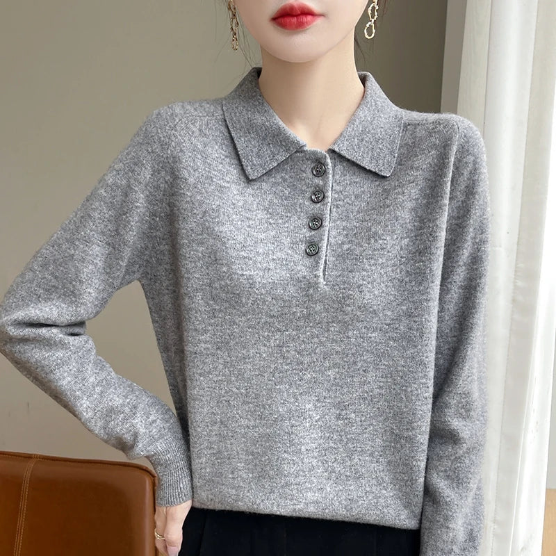 Morgan and Brooke | | Wool Polo Sweater