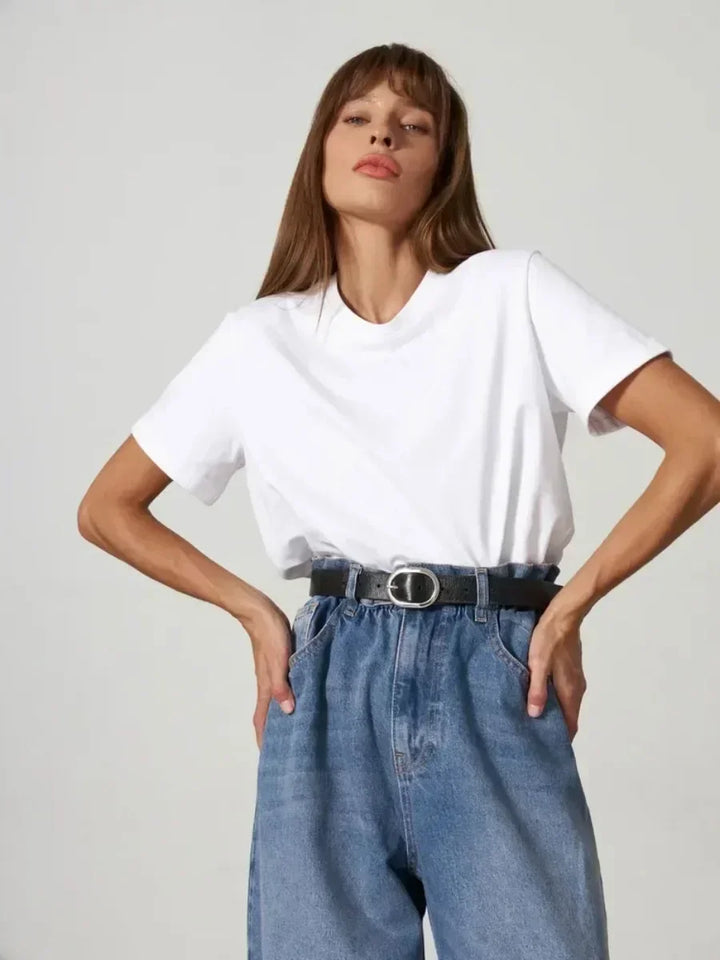 Morgan & Brooke | Crew Neck Cotton Tee