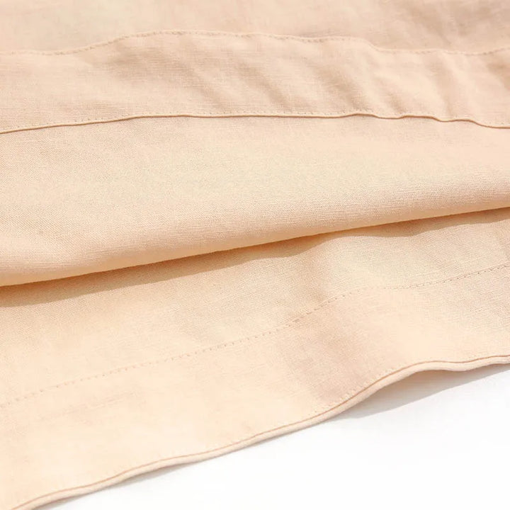 Morgan & Brooke | Square-Neck Cropped Linen Tank