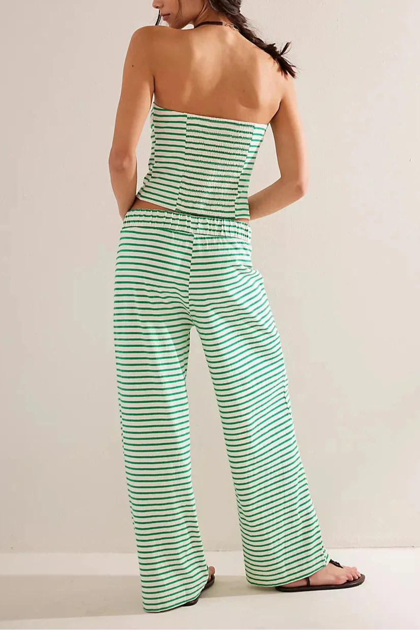 Morgan and Brooke | Linen Striped Set
