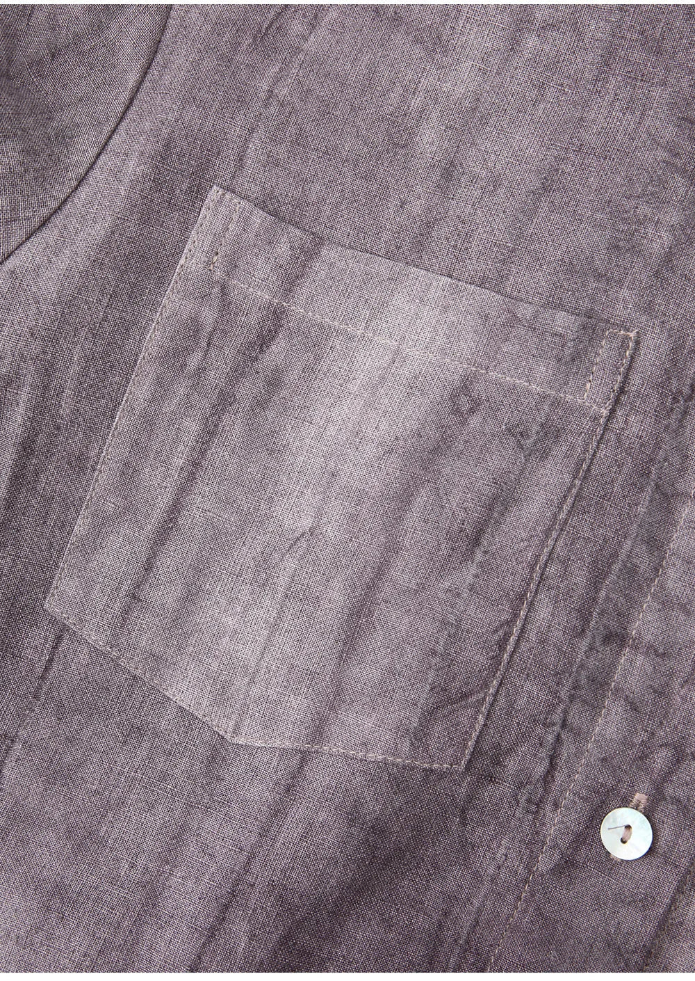 Morgan & Brooke | Natural Pleated Button-Up Linen Shirt