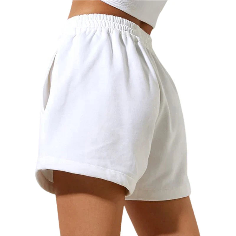 Morgan & Brooke | Cloud White High-Waist Relaxed Cotton Shorts