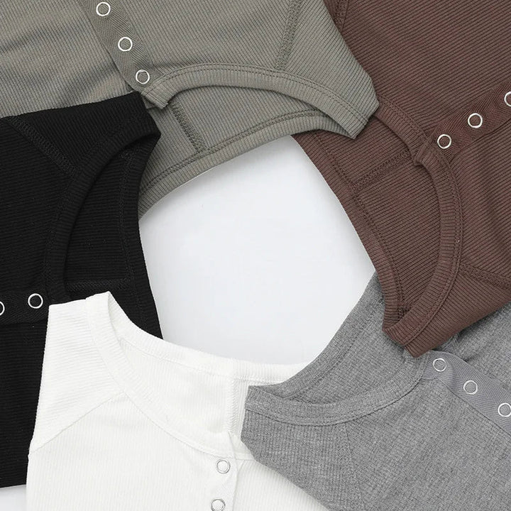 Morgan & Brooke | Pop-Button Front Relaxed-Fit Cotton Top
