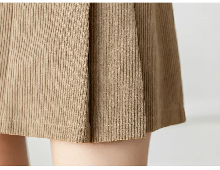 Morgan & Brooke | High-Waist A-Line Corduroy Skirt