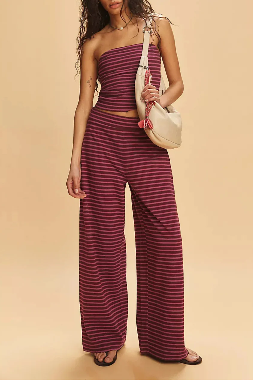 Morgan and Brooke | Linen Striped Set