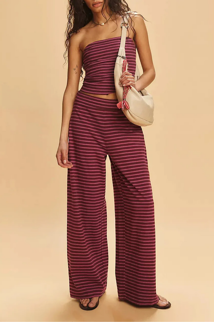 Morgan and Brooke | Linen Striped Set