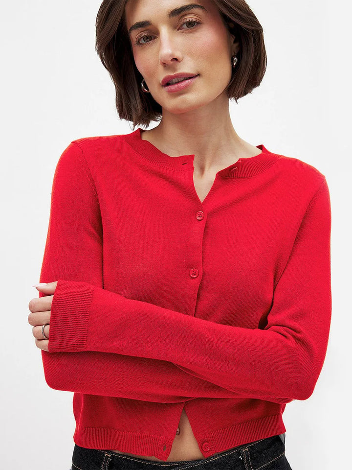 Morgan & Brooke | Button-Front Knit Cardigan