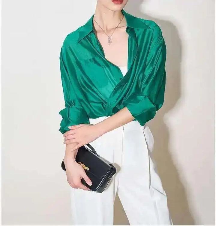 Morgan and Brooke | Flowing Silk Poplin Blouse | Blouse, Silk, Poplin