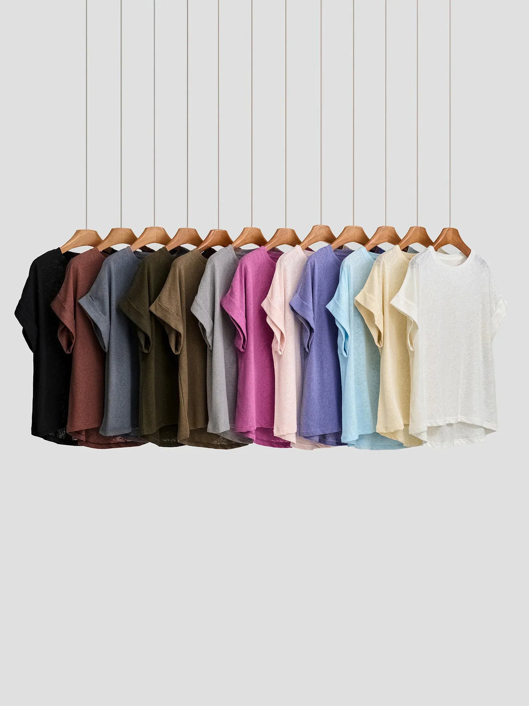 Morgan & Brooke | White Rolled-Cuff Oversized Cotton Tee