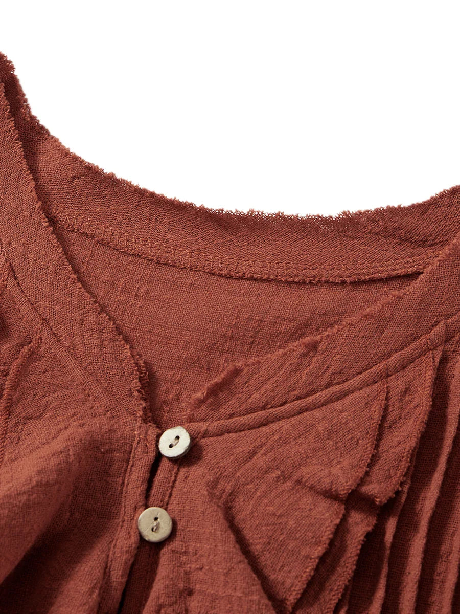 Morgan & Brooke | Ruffle-Front Gauze Cropped Top