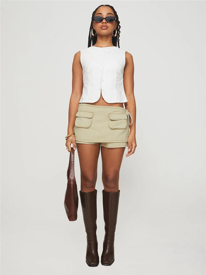 Morgan & Brooke | Pocketed Mini A-Line Skirt