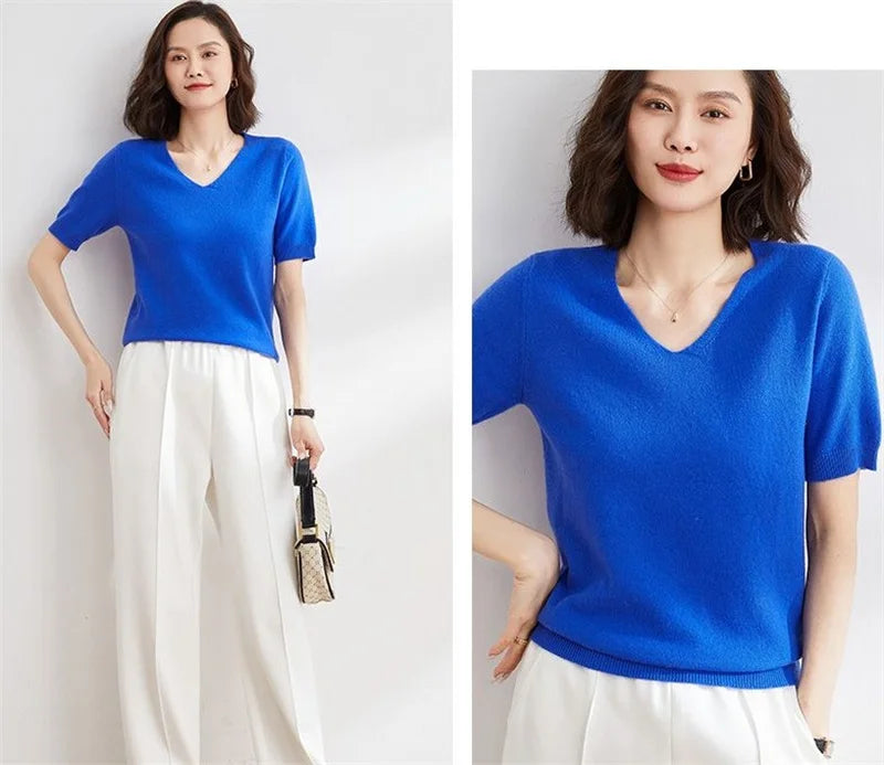 Morgan and Brooke | V-Neck Knit Top