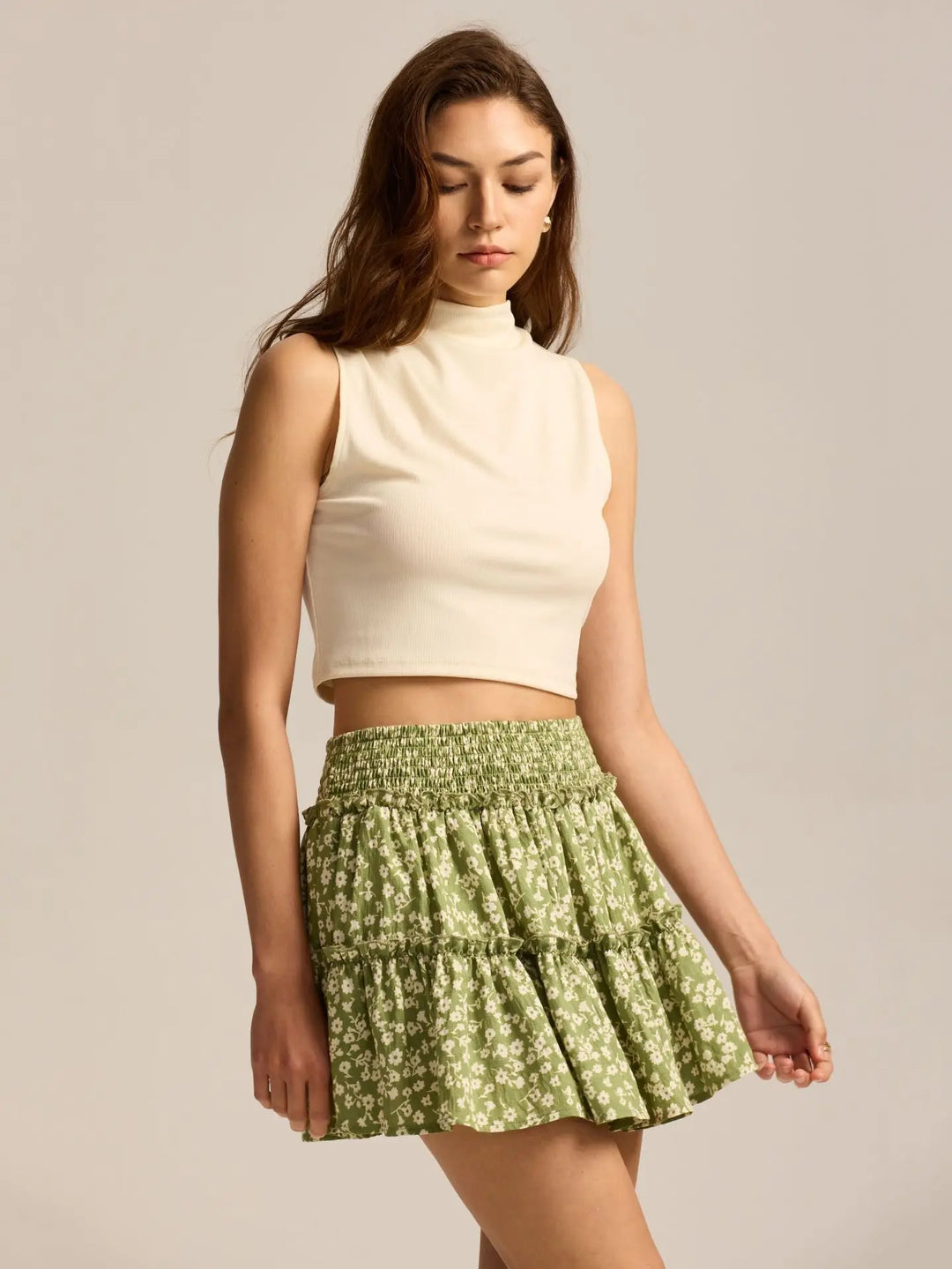 Morgan & Brooke | Leopard Print Tiered Ruffle Skirt