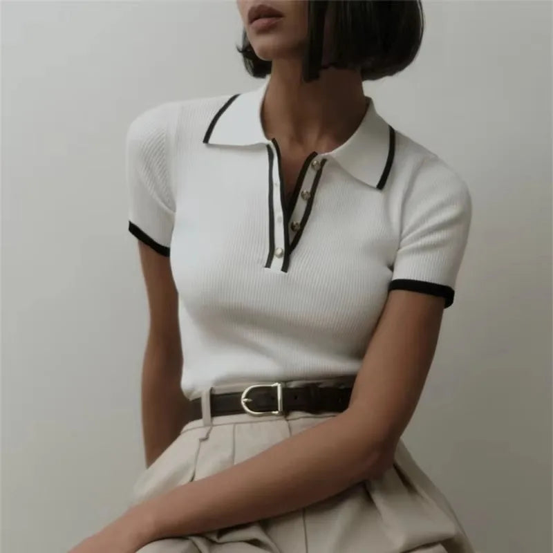 Morgan & Brooke | Contoured Slim Fit Cotton Polo