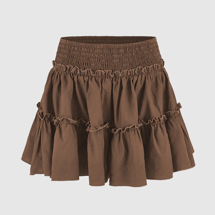 Morgan & Brooke | Leopard Print Tiered Ruffle Skirt