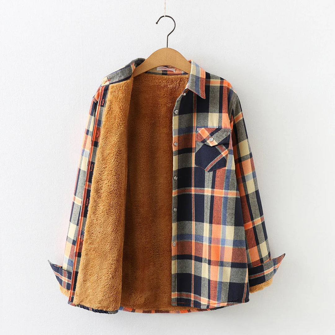 Morgan & Brooke | Red Plaid Relaxed-Fit Flannel Shirt