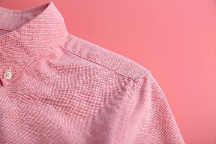Morgan & Brooke | Pastel Tailored Button-Up Oxford Cotton Blouse