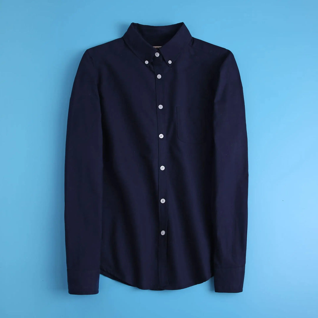 Morgan & Brooke | Pastel Tailored Button-Up Oxford Cotton Blouse