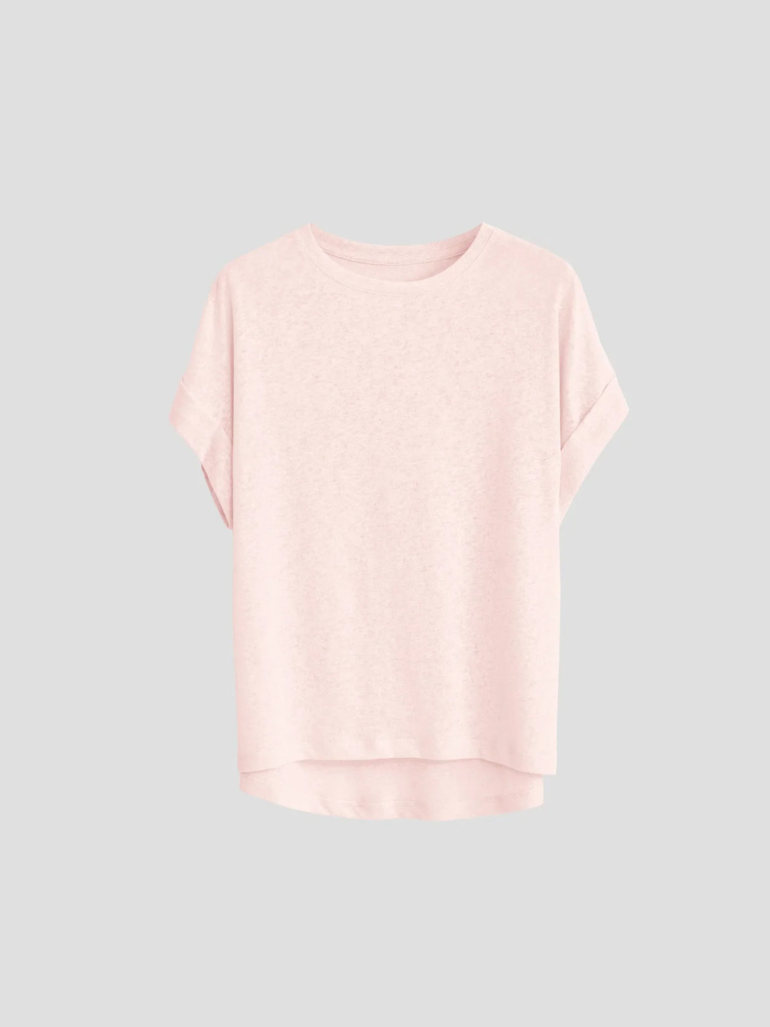 Morgan & Brooke | White Rolled-Cuff Oversized Cotton Tee