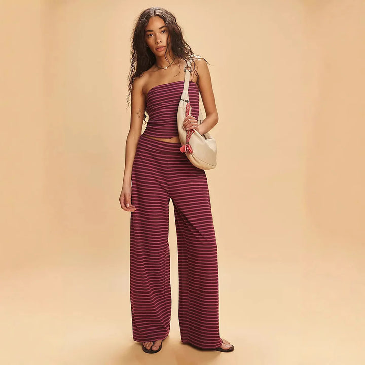 Morgan and Brooke | Linen Striped Set