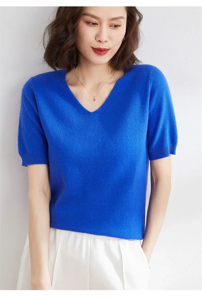 Morgan and Brooke | V-Neck Knit Top