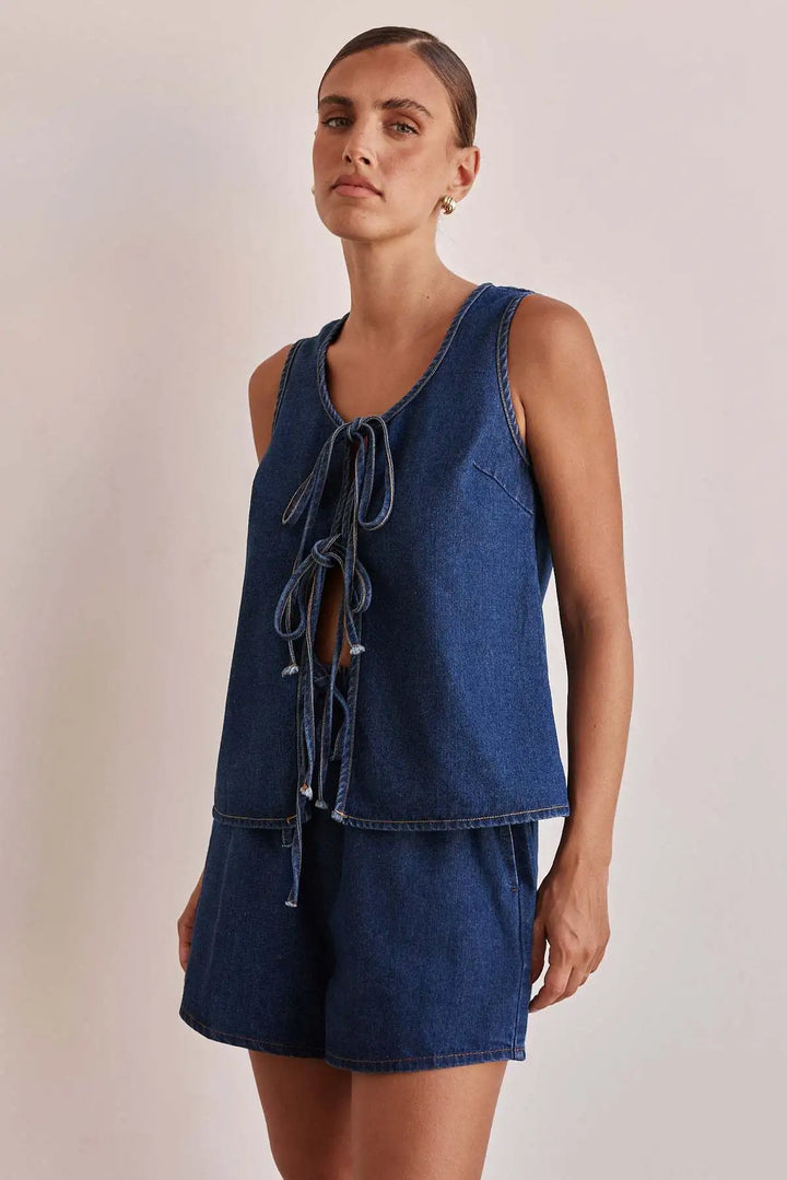 Morgan and Brooke | Denim Tie Set