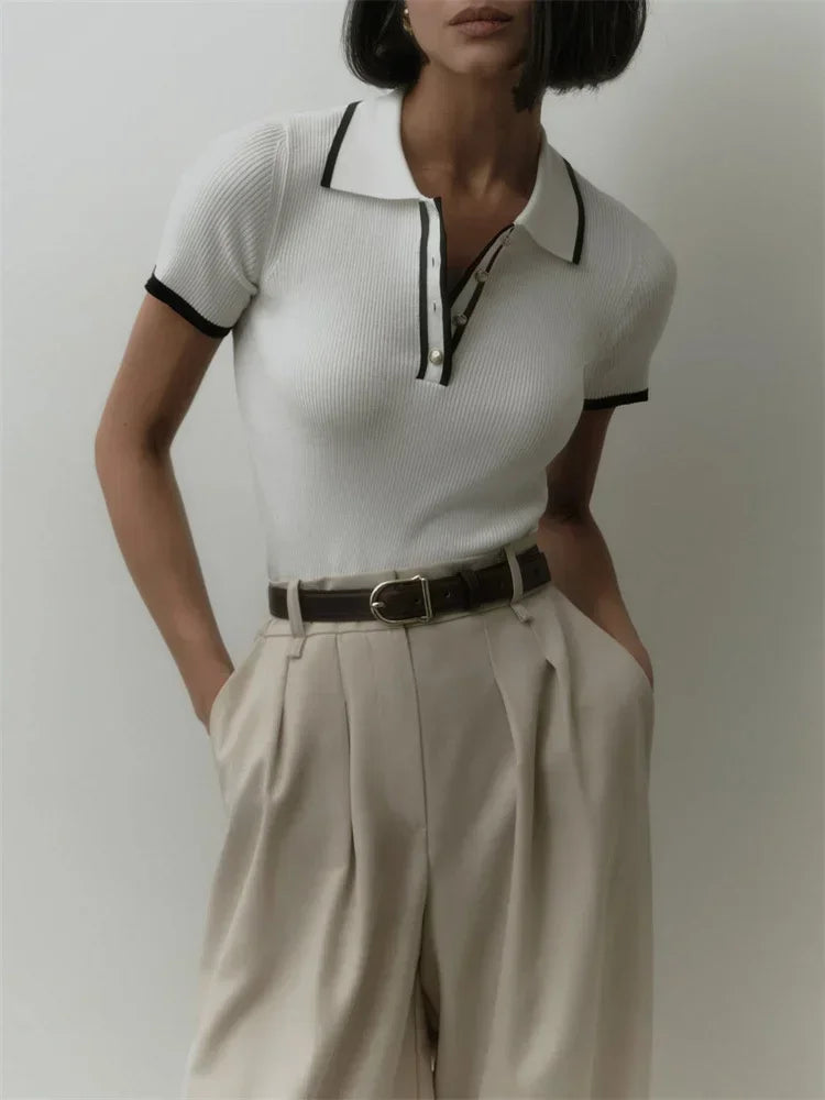 Morgan & Brooke | Contoured Slim Fit Cotton Polo