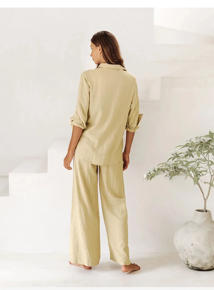 Morgan & Brooke | Oversized Patch-Pocket Linen Shirt