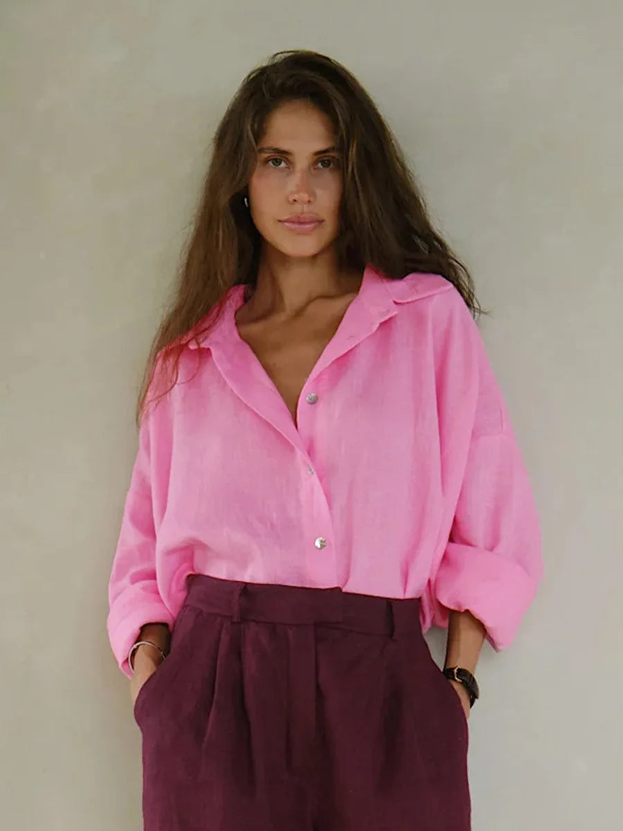 Morgan & Brooke | Blue Relaxed Fit Cotton Shirt
