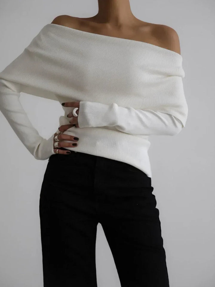 Morgan & Brooke | Ivory Cropped Button-Up Cotton Top