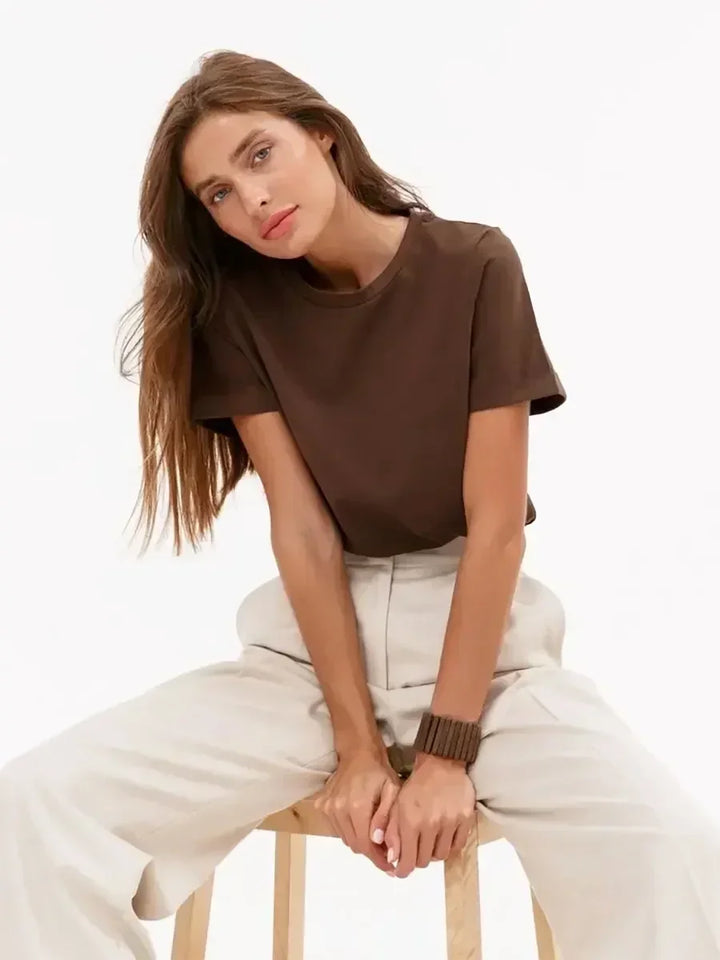 Morgan & Brooke | White Relaxed Fit 100% Cotton Tee