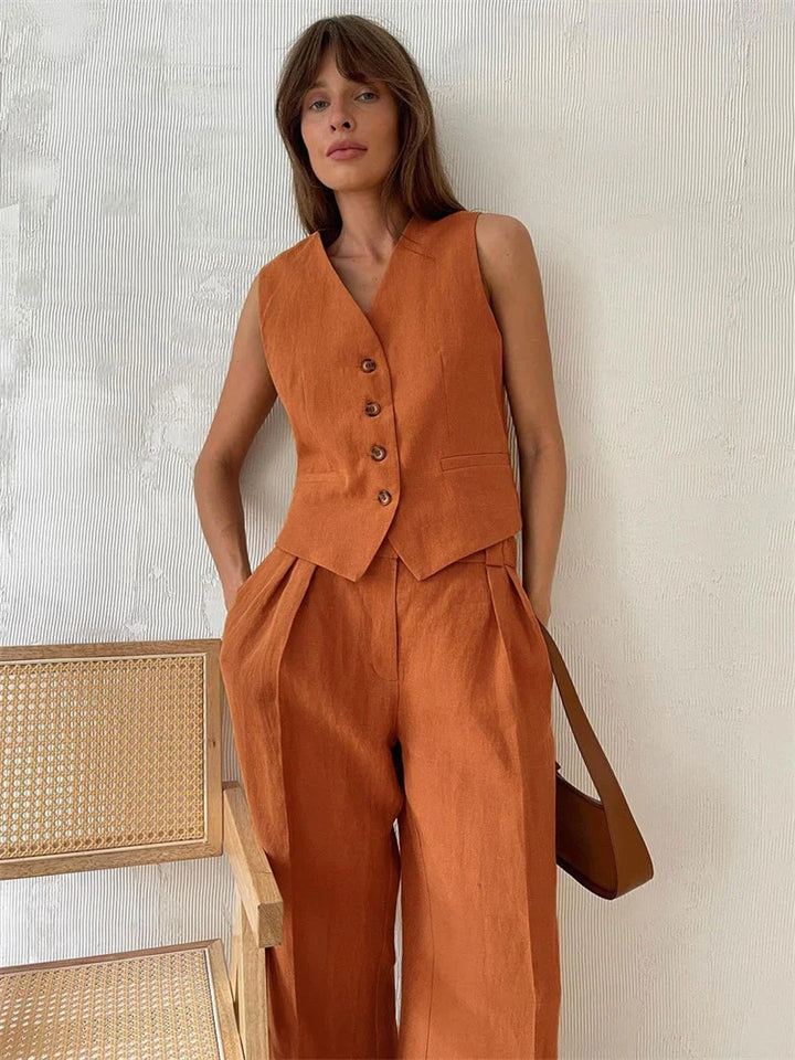 Morgan and Brooke | Marlowe Linen | Trouser Set
