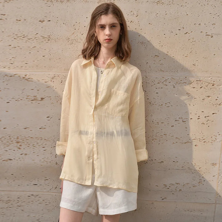 Morgan & Brooke | Sheer Oversized Ramie Shirt
