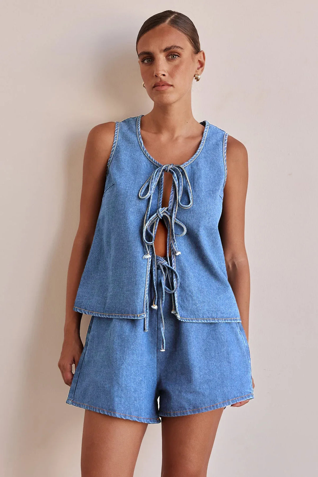 Morgan and Brooke | Denim Tie Set