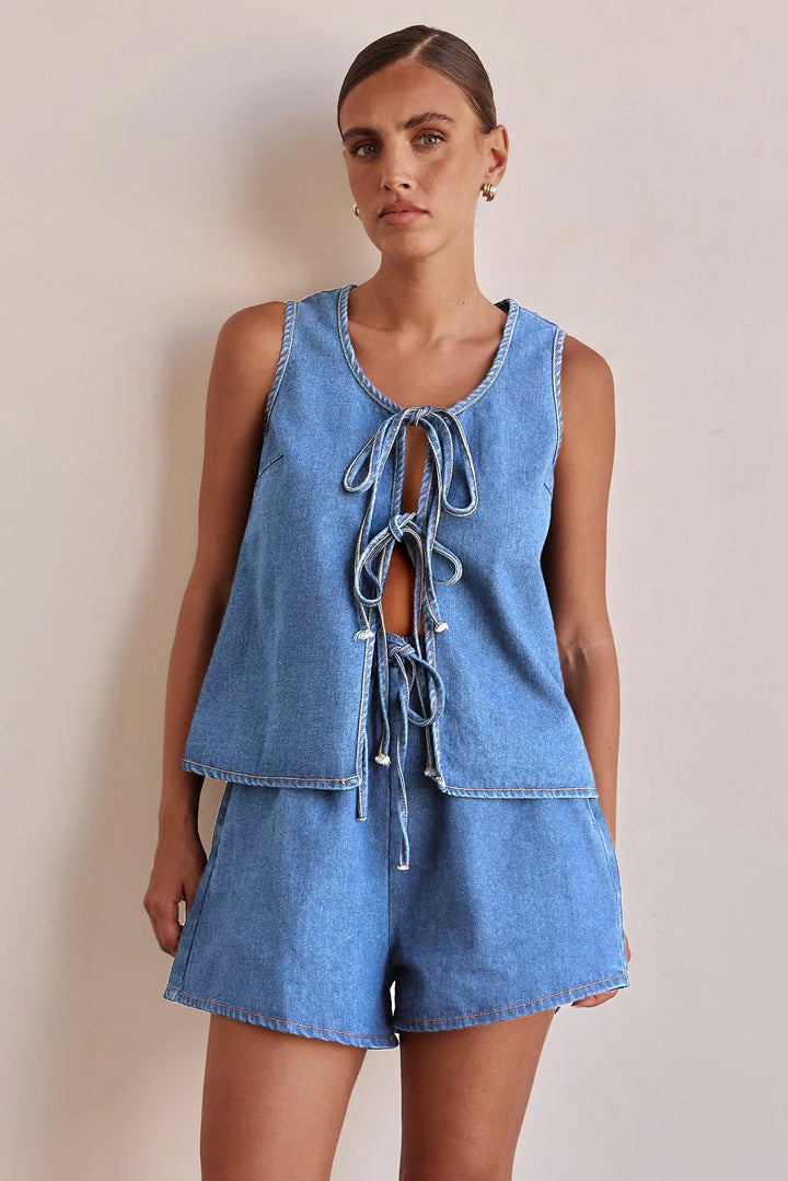 Morgan and Brooke | Denim Tie Set