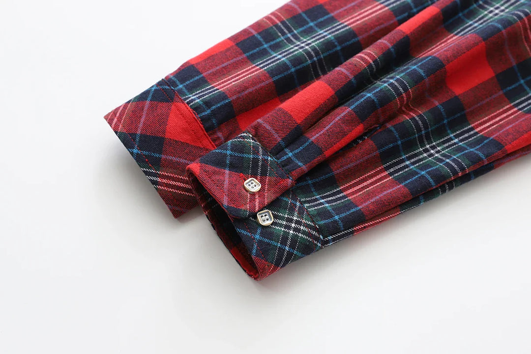 Morgan & Brooke | Red Plaid Relaxed-Fit Flannel Shirt