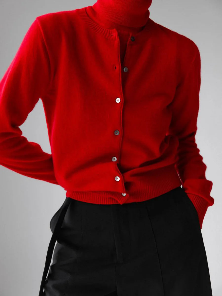 Morgan & Brooke | High-Neck Ribbed Knit Vest