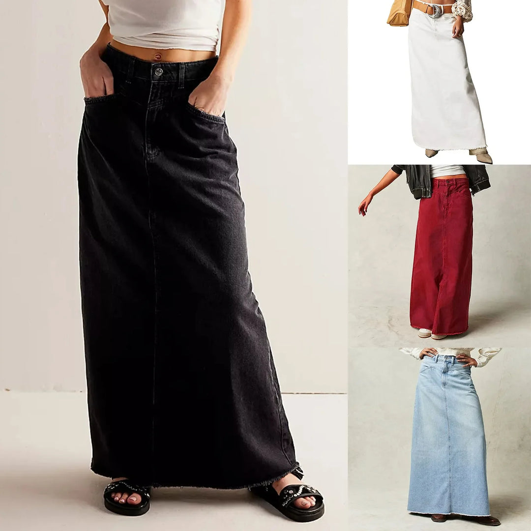 Morgan & Brooke | Blue High-Waist A-Line Denim Skirt