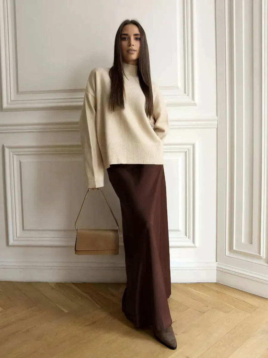 Morgan & Brooke | Fishtail Satin Maxi Skirt