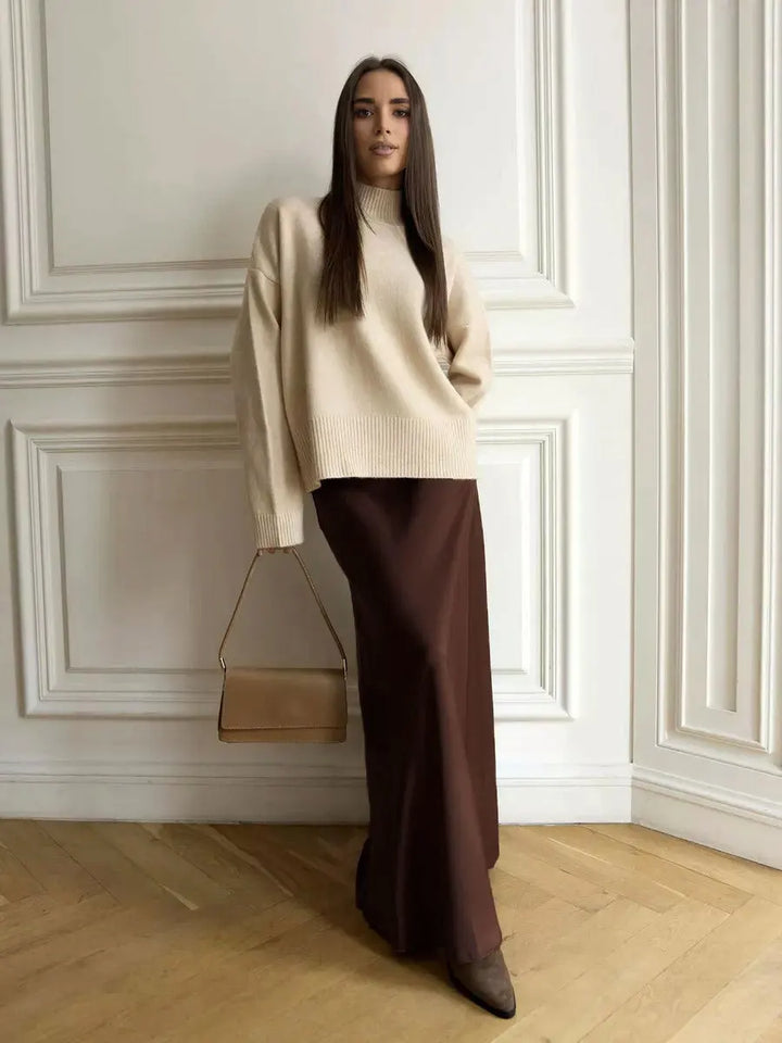 Morgan & Brooke | Fishtail Satin Maxi Skirt
