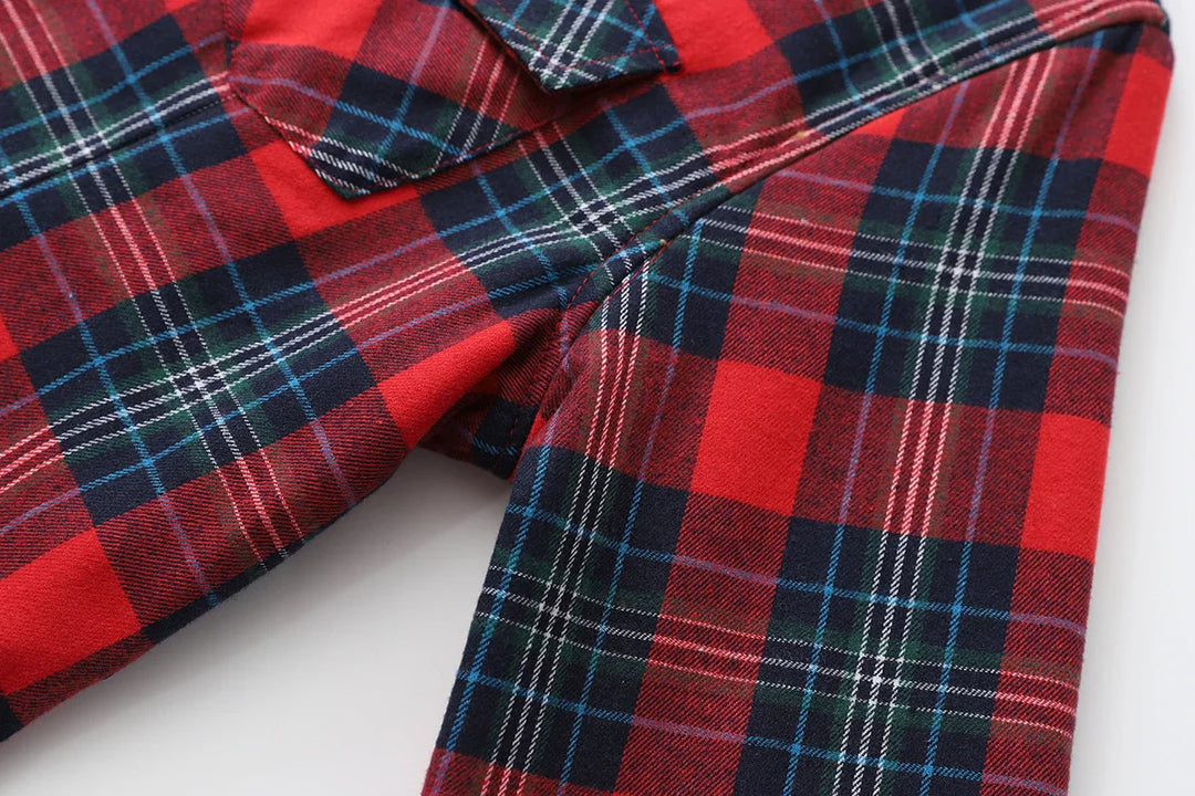 Morgan & Brooke | Red Plaid Relaxed-Fit Flannel Shirt