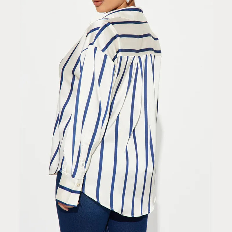 Morgan and Brooke | Satin Stripe Shirt
