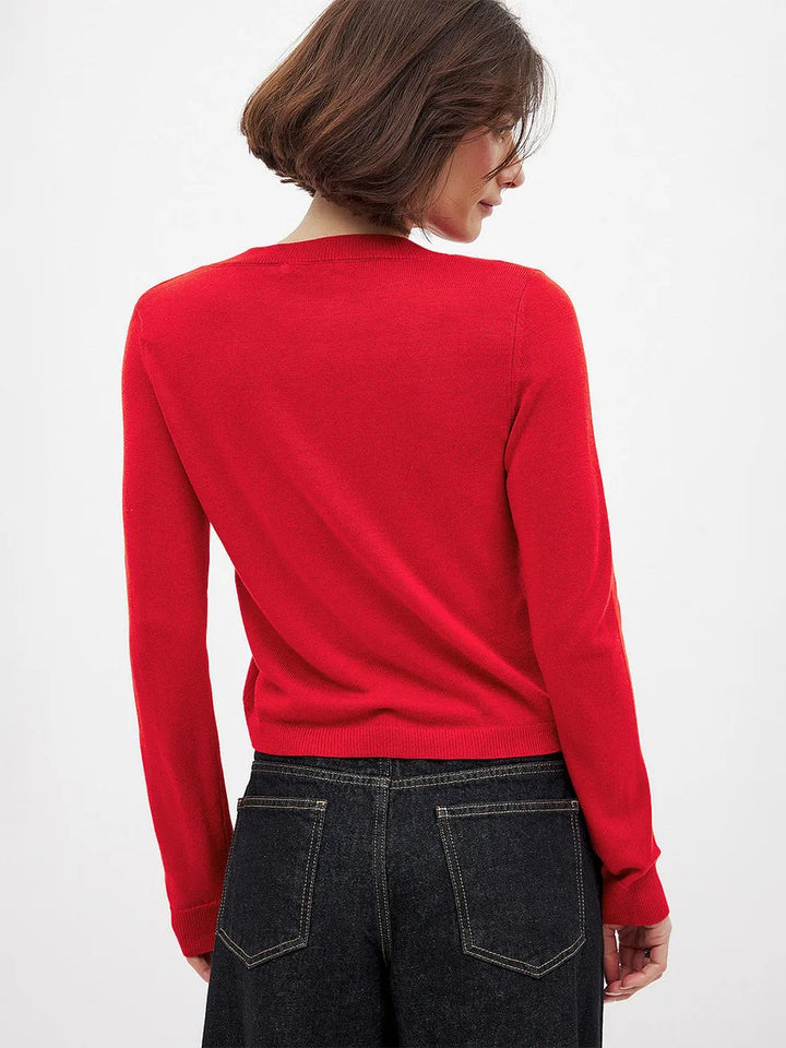 Morgan & Brooke | Button-Front Knit Cardigan