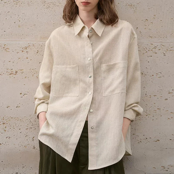 Morgan & Brooke | Oversized Patch-Pocket Linen Shirt
