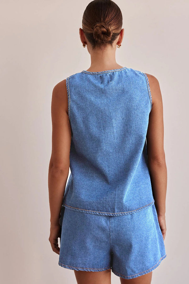 Morgan and Brooke | Denim Tie Set