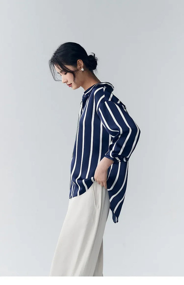 Morgan and Brooke | | Satin Blouse | Stripe