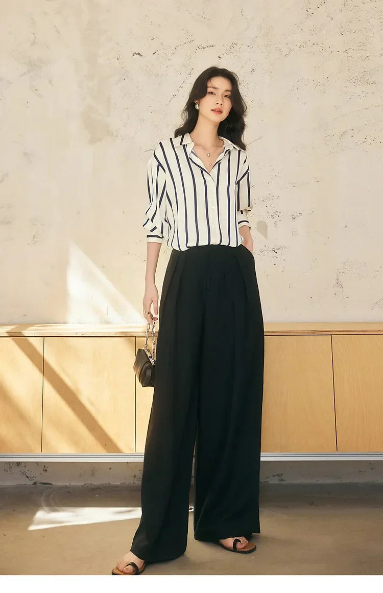 Morgan and Brooke | | Satin Blouse | Stripe