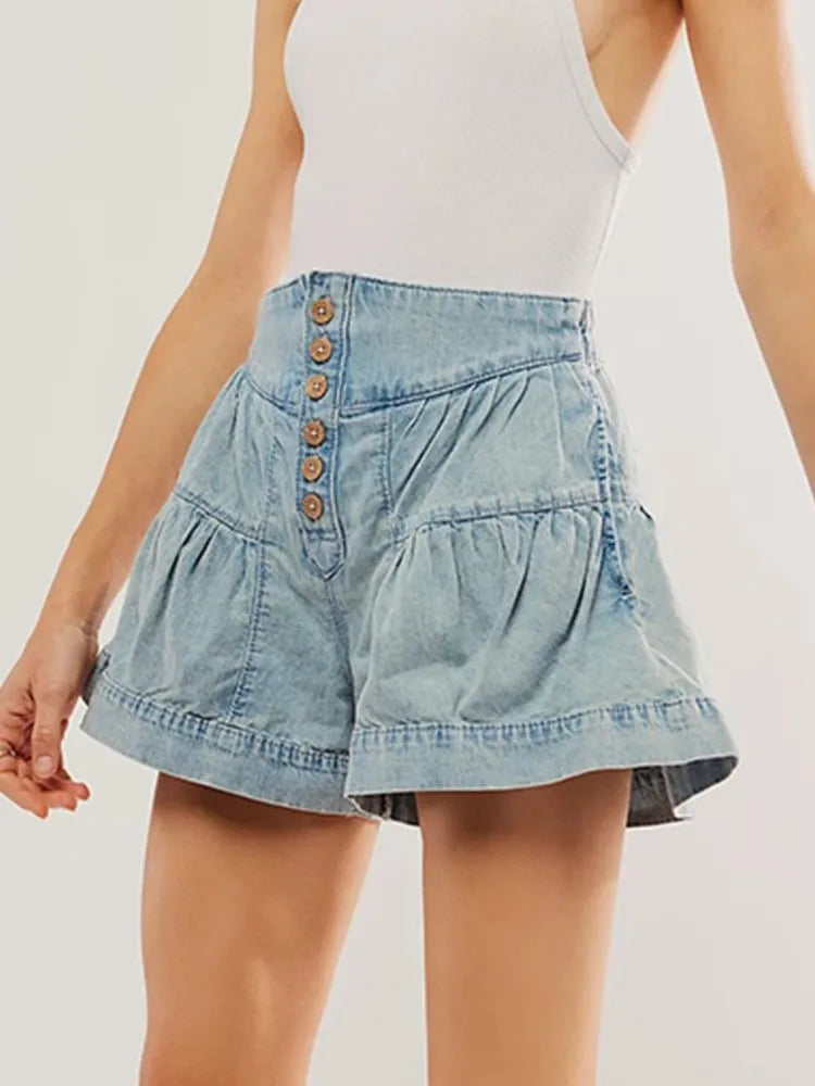 Morgan & Brooke | Navy High-Waist Tailored Cotton-Twill Shorts
