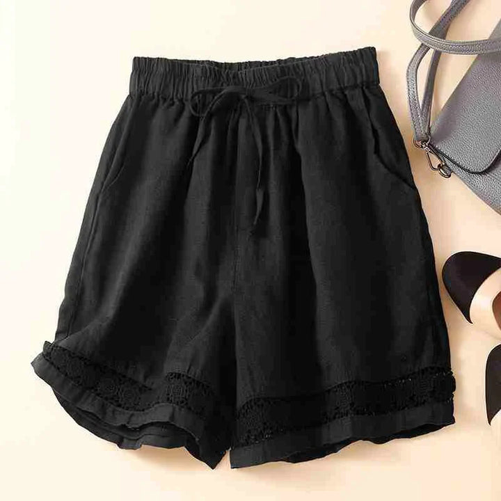 Morgan & Brooke | Embroidered Linen Shorts