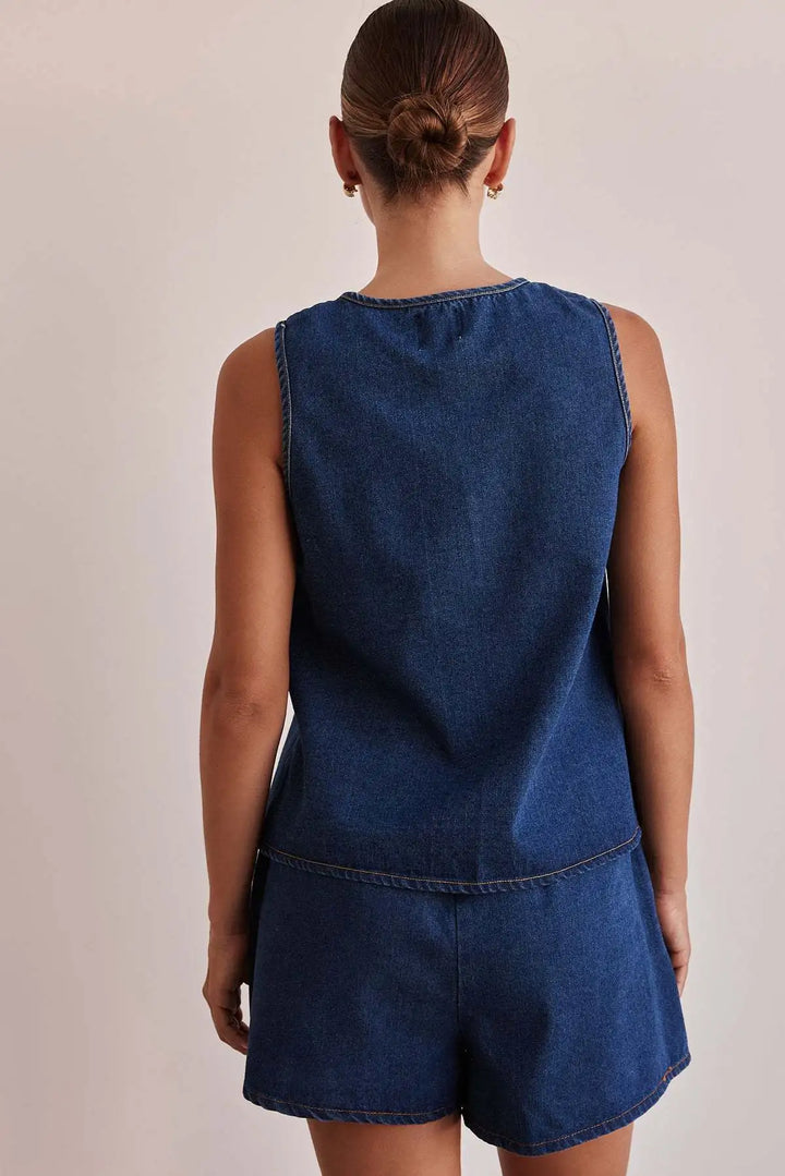 Morgan and Brooke | Denim Tie Set